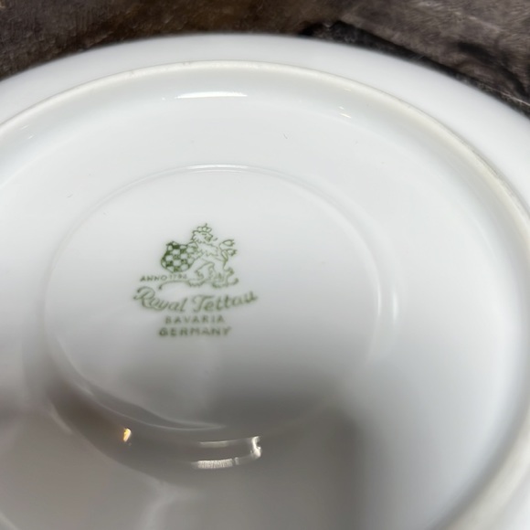 Vintage 40's Royal Tettau Germany Fine Porcelain Cups Saucers Hand Painted Rare - Picture 9 of 9